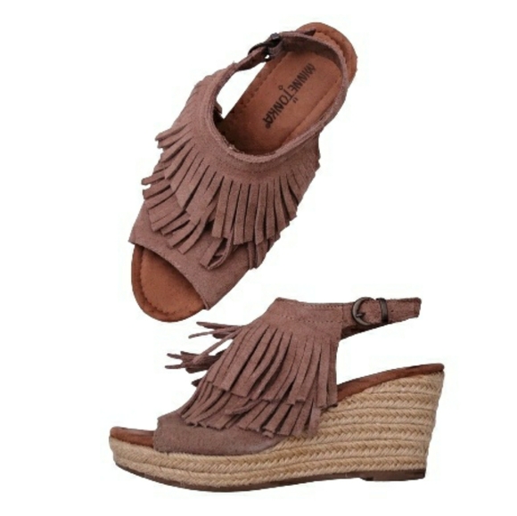 Shoes Ashley Fringe Wedge Sandals Poshmark